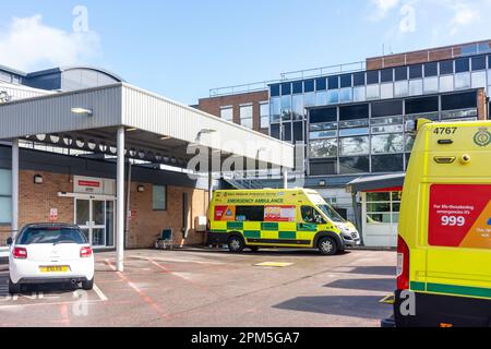 Unfall- und Notaufnahme, Good Hope Hospital, Rectory Road, The Royal Town of Sutton Coldfield, West Midlands, England, Großbritannien Stockfoto