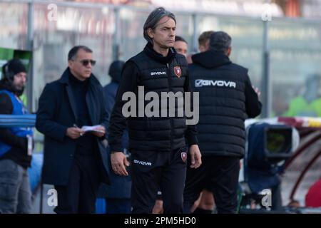 Oreste Granillo Stadium, Reggio Calabria, Italien, 10. April 2023, Inzaghi Filippo Coach Reggina während Reggina 1914 vs. Venezia FC - Italienischer Fußball S. Stockfoto