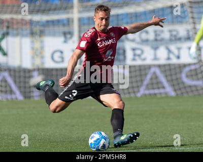 Oreste Granillo Stadium, Reggio Calabria, Italien, 10. April 2023, Cionek Thiago Reggina drehte während Reggina 1914 gegen Venezia FC – italienische Fußballseri Stockfoto