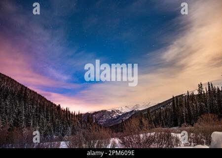 Nachthimmel in Montezuma Colorado Stockfoto