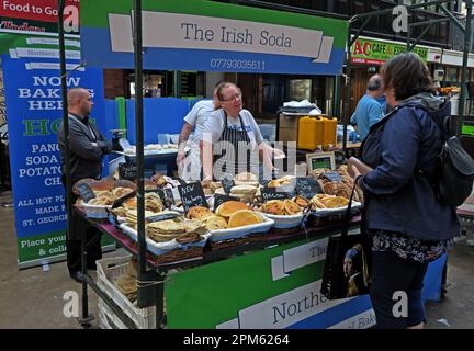 The Irish Soda Bread Stall - St George's Market, East Bridge St, Belfast, Antrim, Nordirland, UK, BT1 3NQ Stockfoto