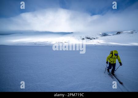 Skitouren im Rondane-Nationalpark, Norwegen Stockfoto