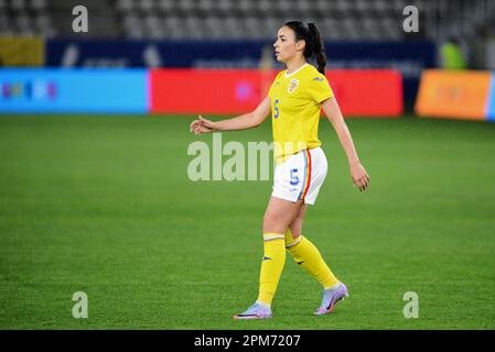 Teodora Meluta #5 während des Freundlichen Frauen Fußballspiels Rumänien gegen Marocco 12.04.2023, Stadium Arcul de Triumf , Bukarest , Cristi Stavri Stockfoto