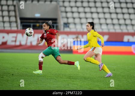 Teodora Meluta #5 während des Freundlichen Frauen Fußballspiels Rumänien gegen Marocco 12.04.2023, Stadium Arcul de Triumf , Bukarest , Cristi Stavri Stockfoto