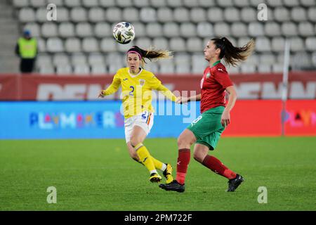 Cristina Sucilă #2 während des Fußballspiels Friendly Womens Romania vs Marocco , 12.04.2023 , Bukarest , Cristi Stavri Stockfoto