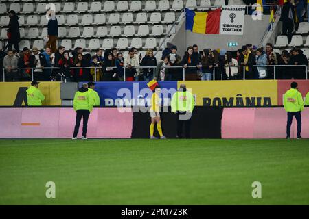 Teodora Meluta #5 während des Freundlichen Frauen Fußballspiels Rumänien gegen Marocco 12.04.2023, Stadium Arcul de Triumf , Bukarest , Cristi Stavri Stockfoto