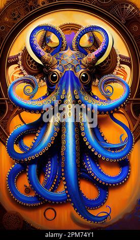 Octopus Fantasy Art Stockfoto