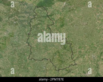 Sumy, Region der Ukraine. Satellitenkarte mit niedriger Auflösung Stockfoto