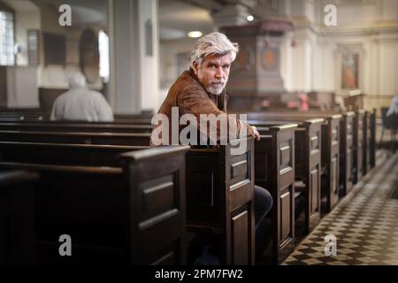 London, Großbritannien. 17. Februar 2023. Der norwegische Autor Karl Ove Knausgård wurde am 17. Februar 2023 in London, Großbritannien, fotografiert. Foto: Thomas Karlsson/DN/TT/Code 3523 Kredit: TT News Agency/Alamy Live News Stockfoto