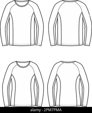 Männer und Frauen haben einen langärmeligen Pullover. Stock Vektor