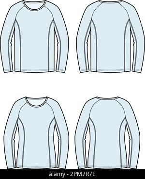 Männer und Frauen haben einen langärmeligen Pullover. Stock Vektor