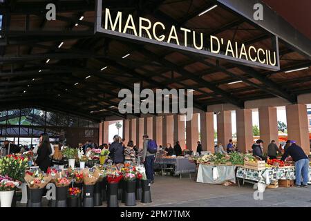 City Market, Place César Campinchi, Boulevard du ROI Jérome, Ajaccio, Corse-du-Sud, Korsika, Frankreich, Mittelmeer, Europa Stockfoto