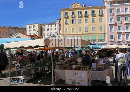 City Market, Place César Campinchi, Boulevard du ROI Jérome, Ajaccio, Corse-du-Sud, Korsika, Frankreich, Mittelmeer, Europa Stockfoto