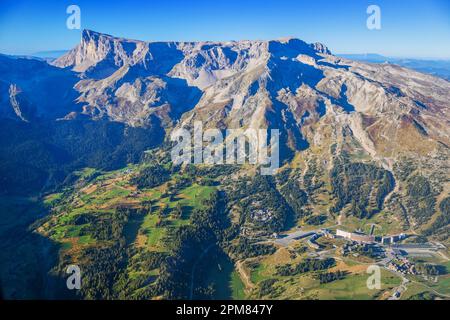 Frankreich, Hautes Alpes, Massif du Devoluy, Plateau de Bure (Luftaufnahme) Stockfoto