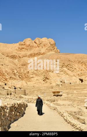 Ägypten, Oberägypten, Niltal, Umgebung von Luxor, Westtheben, Tal der Handwerker, Deir el-Medineh Dorfruinen Stockfoto