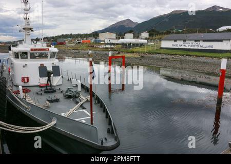 Puerto Williams Naval Base, die südlichste Stadt der Welt, chilenisches Patagonien, chilenische Marine, Beagle Channel Stockfoto