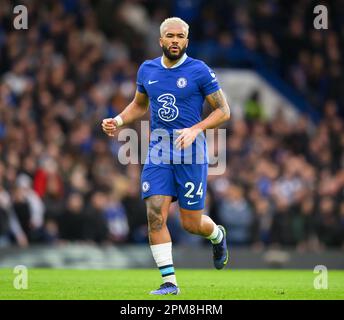 London, Großbritannien. 01. April 2023. 01. April 2023 - Chelsea / Aston Villa - Premier League - Stamford Bridge. Chelsea's Reece James während des Premier League-Spiels auf der Stamford Bridge, London. Bildkredit: Mark Pain / Alamy Live News Stockfoto