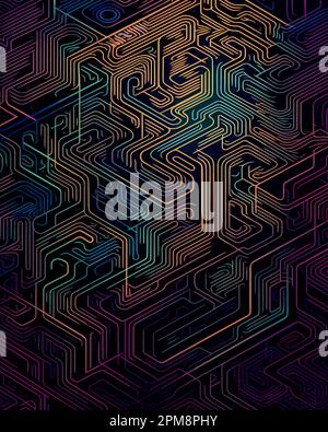 Eine abstrakte Darstellung eines Labyrinths Stockfoto