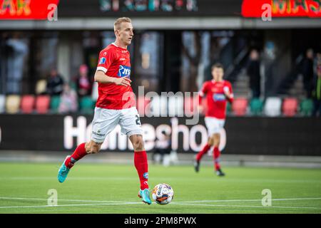 Silkeborg, Dänemark. 11. April 2023. Tobias Salquist (20) aus Silkeborg, GESEHEN während des 3F. Superliga-Spiels zwischen Silkeborg IF und AC Horsens im Jysk Park in Silkeborg. (Foto: Gonzales Photo/Alamy Live News Stockfoto