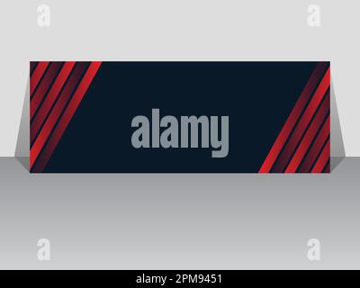 Bannerdesign, Deckblatthintergrund im Internet, Social-Media-Cover-Design in Schwarz Stock Vektor