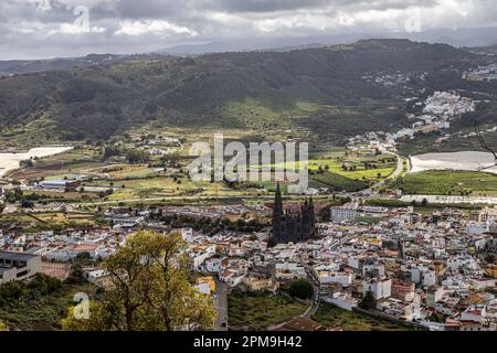 Atemberaubende Aussicht vom Mirador de la Montana de Arucas, Berg Arucas, Gran Canaria, Spanien, Stockfoto