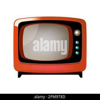 TV-Symbol auf weißem Hintergrund isoliert. TV-Symbol für Ihr Websitedesign Logo App Vector Illustration Stock Vektor