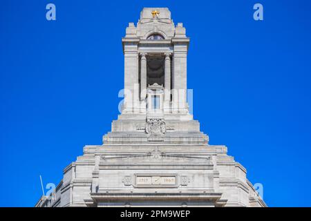 Die Fassade der Freemasons Hall ist im klassischen Art déco-Stil gehalten Stockfoto