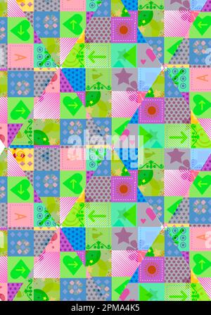 Heller mehrfarbiger Hintergrund mit abstraktem Muster Stock Vektor