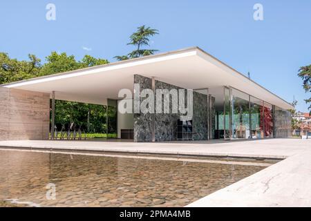 Pavello Mies Van der Rohe, Barcelona Pavillon, Ausstellungspavillon des Deutschen Reiches auf der Weltmesse 1929, Barcelona, Spanien Stockfoto