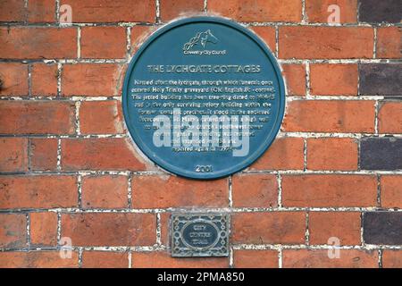 Die Lychgate Cottages, Priory Row, Coventry City, West Midlands, England, UK Stockfoto