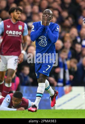 London, Großbritannien. 01. April 2023. 01. April 2023 - Chelsea / Aston Villa - Premier League - Stamford Bridge. Chelsea's N'Golo Kante während des Premier League-Spiels auf der Stamford Bridge, London. Bildkredit: Mark Pain / Alamy Live News Stockfoto