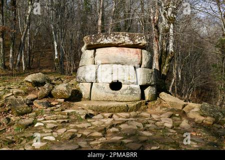 Stadtteil Gelendzhik, alte Dolmen im Tal des Flusses Zhane. Stockfoto