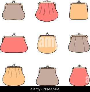 Ein Paar Handtaschen. Mode-CAD. Stock Vektor