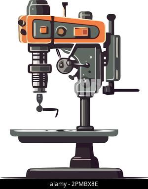 Roboterarm in modernen Fabriksteuerungsmaschinen Stock Vektor