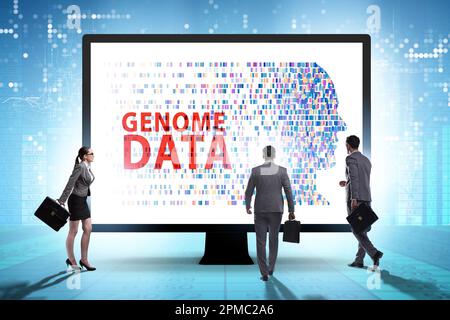 Geschäftsleute im Genom-Datenkonzept Stockfoto