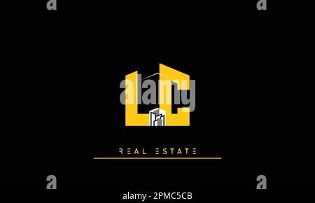 Immobilienbriefe Initialen Monogramm Logo LC, CL Stock Vektor