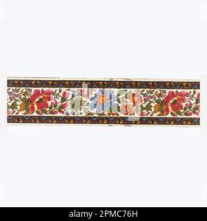 Border (Frankreich); Blockdruck auf handgefertigtem Papier Stockfoto