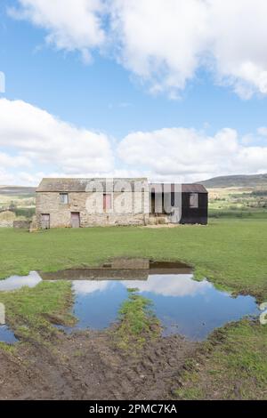 Landschaftsbilder in der Nähe des Dorfes Aysgarth im Norden von Yorkshire, England Stockfoto