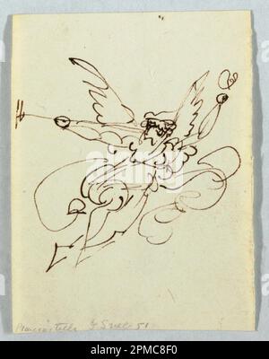 Zeichnung, Angel; Felice Giani (Italienisch, 1758-1823); Italien; Stift und Tinte auf Papier Stockfoto