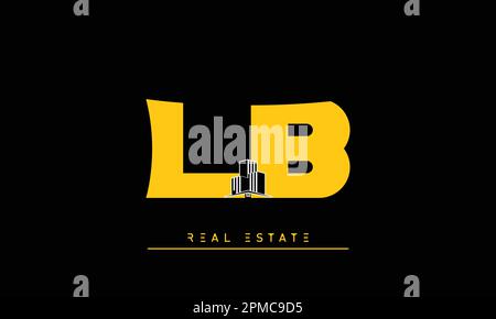 Immobilienbriefe Initialen Monogramm Logo LB , BL Stock Vektor