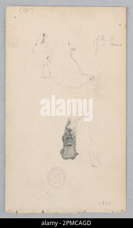 Zeichnen, Schuh; Robert Frederick Blum (amerikanisch, 1857–1903); USA; Graphit auf gewebtem Papier; 17,5 x 10,3 cm (6 7/8 x 4 1/16 Zoll) Stockfoto