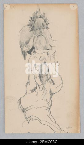 Zeichnen, Cherub; Robert Frederick Blum (amerikanisch, 1857–1903); USA; Graphit auf gewebtem Papier; 7,2 x 10 cm (6 3/4 x 3 15/16 Zoll) Stockfoto