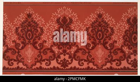 Frieze (USA); hergestellt von WM. Campbell Wall Paper Company; maschinenbedrucktes Papier; 92 x 49 cm (36 1/4 x 19 5/16 Zoll) Stockfoto