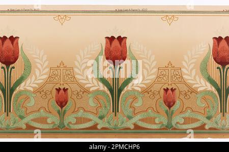 Frieze (USA); hergestellt von York Card & Paper Co.; maschinenbedrucktes Papier; 92 x 49,5 cm (36 1/4 x 19 1/2 Zoll) Stockfoto