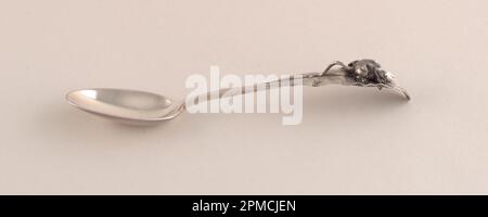 Demi-tasse Spoon (Frankreich); hergestellt von Charles Victor Gibert (Frankreich); Silber; L x B x T: 12,8 x 2,5 x 1,8 cm (5 1/16 x 1 x 11/16 Zoll) Stockfoto