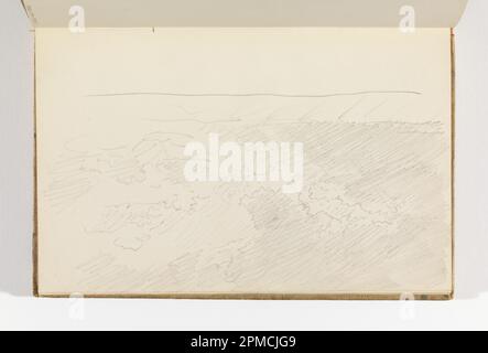 Skizzenbuch Folio, Study of Clouds and Light; William Trost Richards (amerikanisch, 1833–1905); USA; Graphit auf cremefarbenem gewebtem Papier; 12 x 21,5 cm (4 3/4 x 8 7/16 Zoll) Blatt: 13,7 x 21,5 cm (5 3/8 x 8 7/16 Zoll) Stockfoto