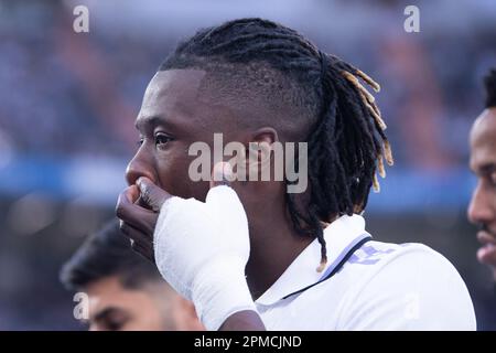 2. April 2023; Santiago Bernabeu Stadion, Madrid, Spanien, Spanisch La Liga Fußball, Real Madrid gegen Real Valladolid; Camavinga (Jorge Ropero/Agencia LOF/SPP) Kredit: SPP Sport Press Photo. Alamy Live News Stockfoto