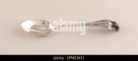 Demi-tasse Spoon (Frankreich); hergestellt von Charles Victor Gibert (Frankreich); Silber; L x B x T: 12,8 x 2,5 x 1,4 cm (5 1/16 x 1 x 9/16 Zoll) Stockfoto