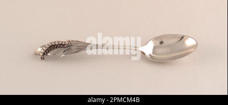 Demi-tasse Spoon (Frankreich); hergestellt von Charles Victor Gibert (Frankreich); Silber; L x B x T: 12,9 x 2,6 x 1,5 cm (5 1/16 x 1 x 9/16 Zoll) Stockfoto