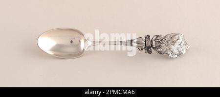 Demi-tasse Spoon (Frankreich); hergestellt von Charles Victor Gibert (Frankreich); Silber; L x B x T: 12,6 x 2,5 x 2,1 cm (4 15/16 x 1 x 13/16 Zoll) Stockfoto